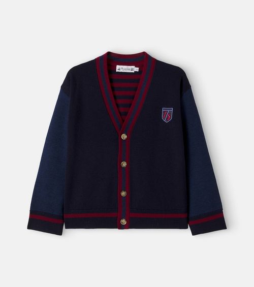 Julian embroidered striped wool cardigan