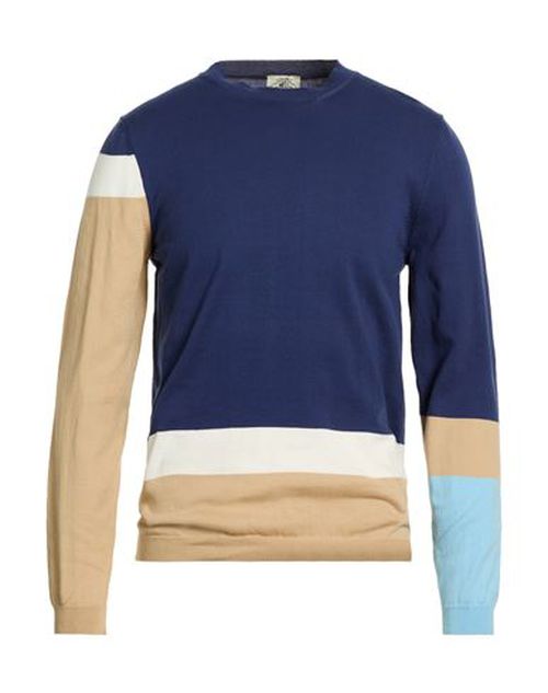 Man Sweater Blue Size 38 Cotton