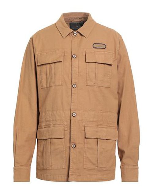 Man Jacket Camel Size 40 Cotton, Linen, Elastane