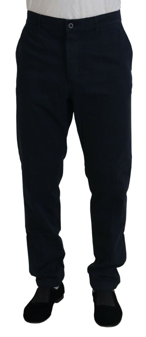 Cotton Dress Trousers — Navy