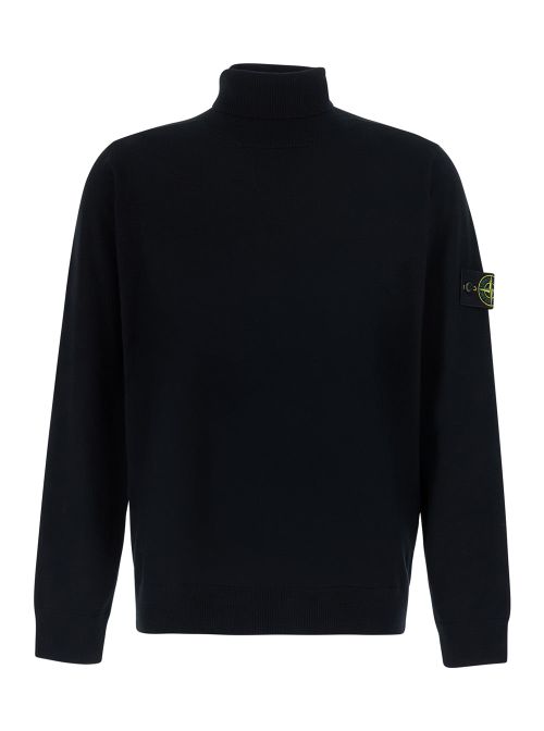 Wool Turtleneck Sweater — Black