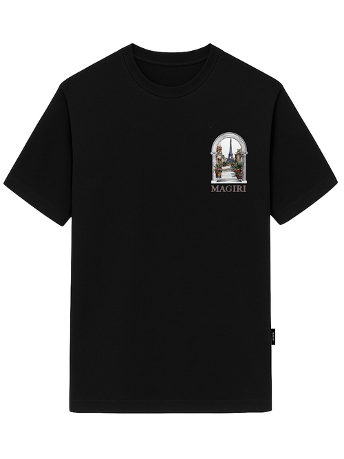 Magiri Archway Printed T-hirt in Black - Black