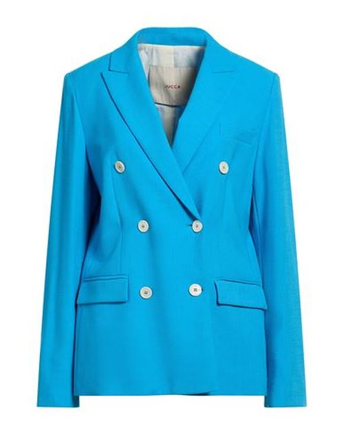 Woman Blazer Azure Size 6 Viscose, Polyester, Elastane
