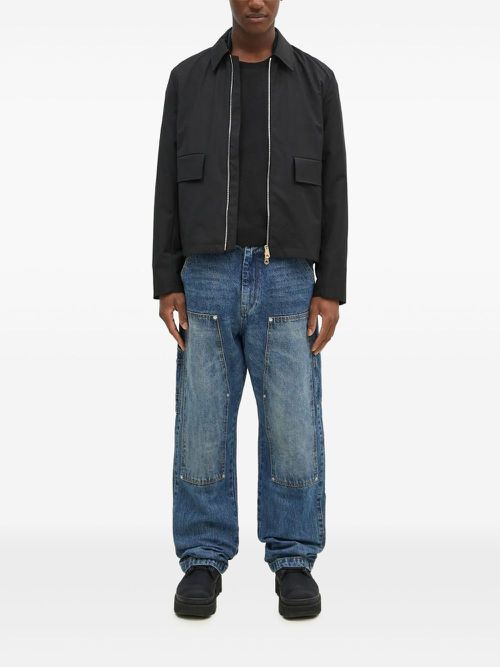 Crew-neck cotton sweatshirt - Black