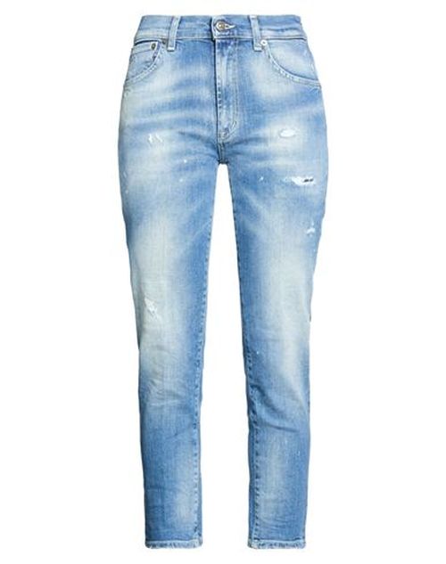 Woman Jeans Blue Size 24 Cotton, Elastane