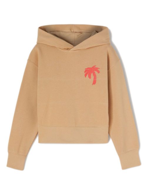 Camouflage-print cotton hoodie - Neutrals