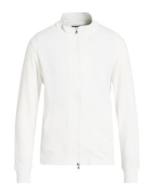 Man Sweatshirt White Size 40 Cotton, Polyamide