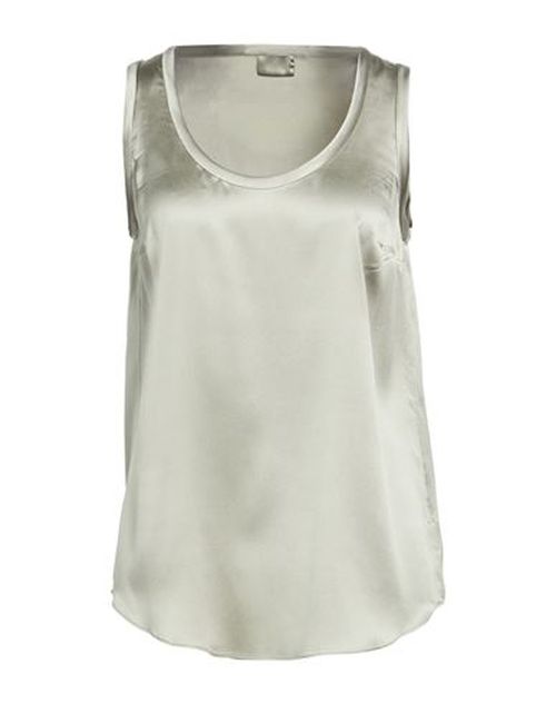 Woman Top Sage green Size M Silk, Elastane