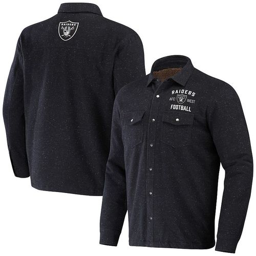 En's NFL x Darius Rucker Collection by Fanatics Charcoal Las Vegas Raiders Shacket Full-Snap Jacket, : edium, Lvr Charco