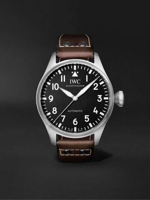 Men - Big Pilot's Automatic 43mm Stainless Steel and Leather Watch, Ref. No. IW329301
