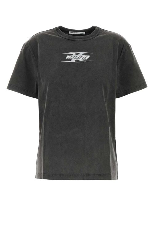 Logo-Printed Cotton T-shirt — Gray