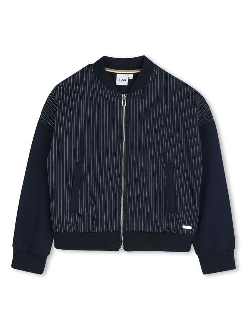 Striped bomber jacket - Blue