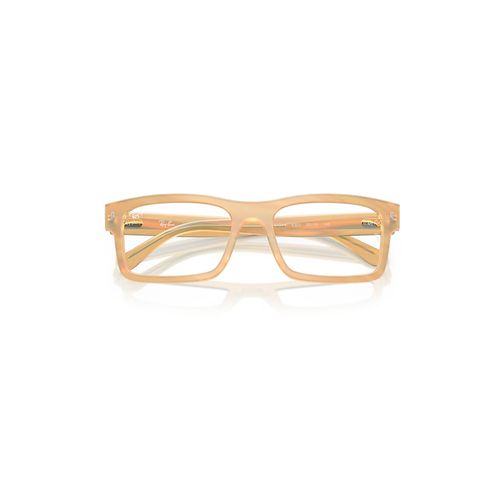 Ray-Ban Rb5435 Optics Change Eyeglasses Photo Striped Brown Frame Clear Lenses Polarized 56-19