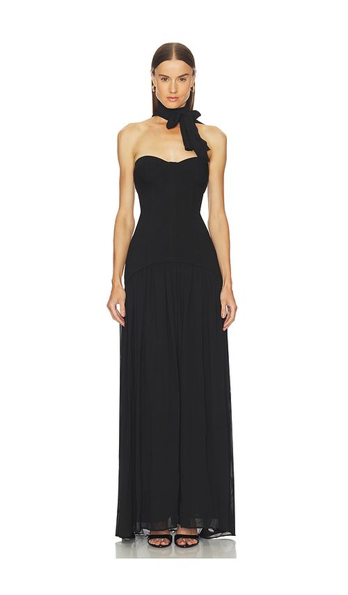 Camila Coelho Evangelina Gown in Black. XS also in L, M, S