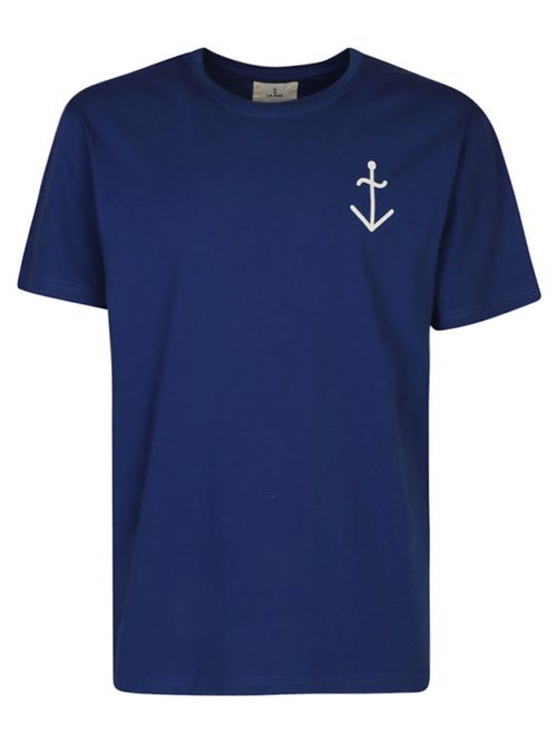 Navy Blue Navy Blue Logo Print T-shirt