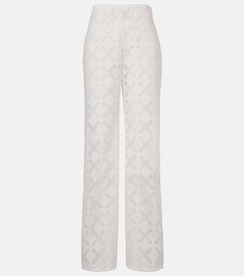 Kaia embroidered wide-leg pants