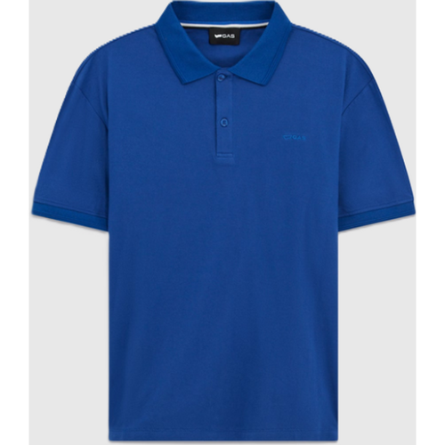 Polo slim fit man blue electric