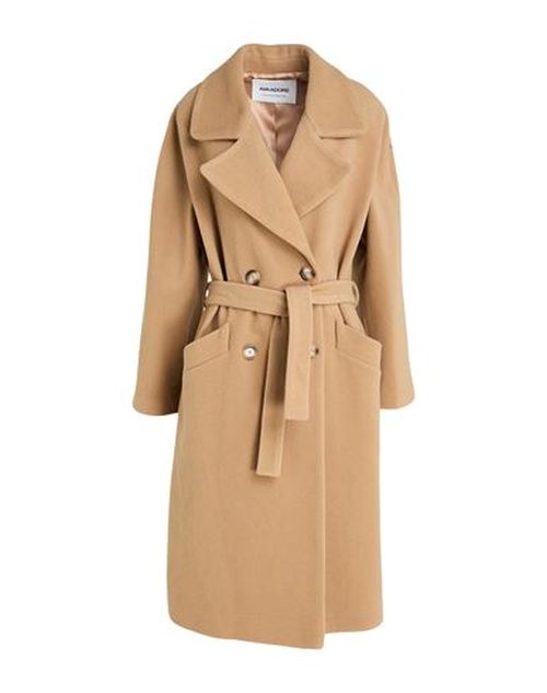 Woman Coat Camel Size 4 Wool