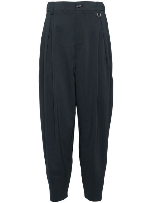Pleated tapered trousers - Grey