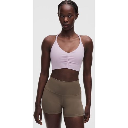 Lululemon – Women's Flow Y Ruched Sports Bra Light Support, B/C Cup – Color Purple