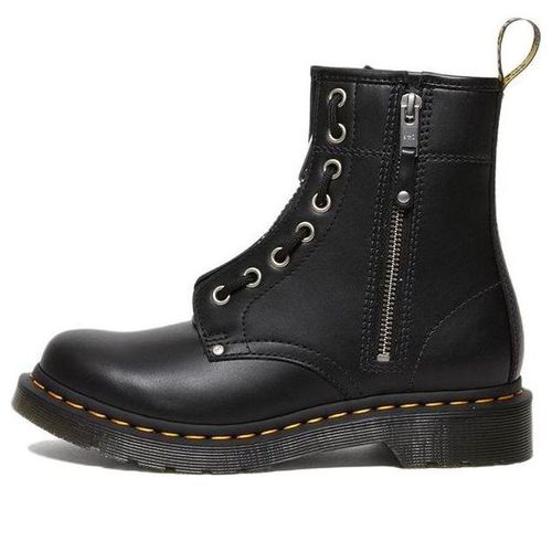 (WMNS) 1460 Double Zip Leather Lace Up Boots 'Black'