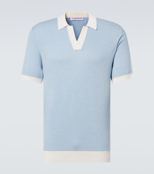 Horton wool and cotton polo shirt