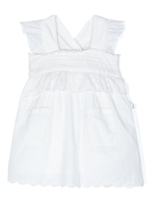 Broderie-anglaise cotton dress - White
