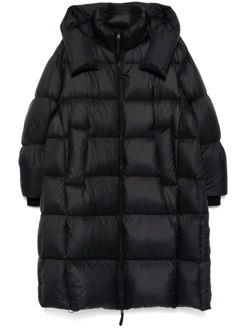 Quilted hooded down jacket - Black