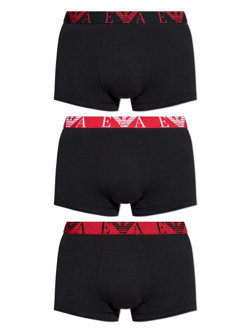 Logo waistband boxers (pack of three) - Black