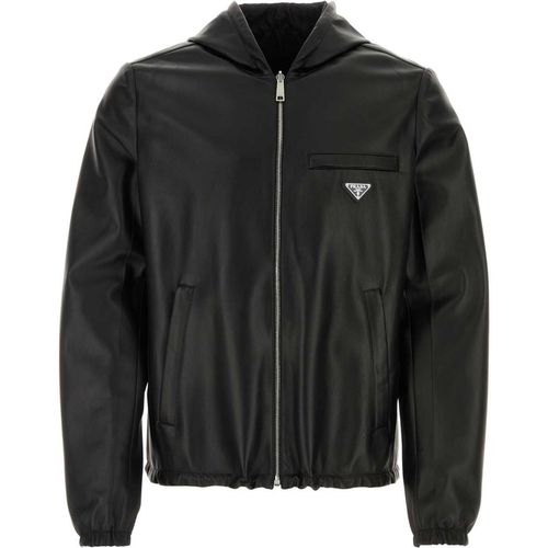 Prada Black Nappa Leather Reversible Jacket