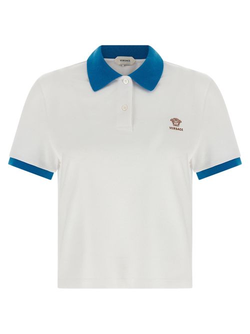 Logo-Embroidered Cotton Polo Shirt — White