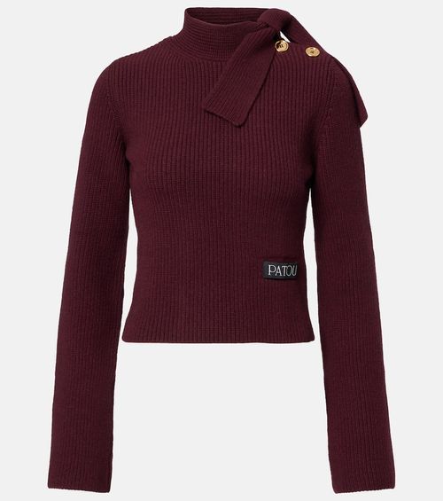 Bow-detail wool and cashmere sweater