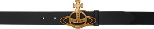 Vivienne Westwood Black Line Orb Buckle Belt