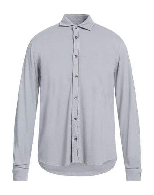 Circolo 1901 Man Shirt Light grey Size L Cotton, Elastane