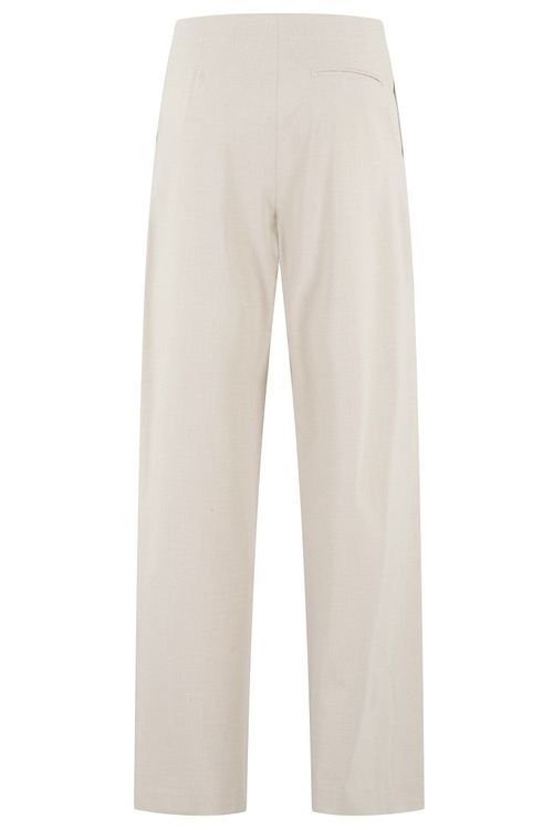 Sand Wide-Leg Pants With Central Button