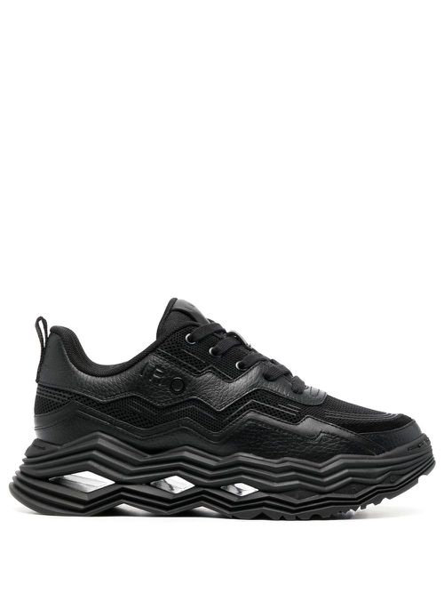 Chunky lace-up sneakers - Black
