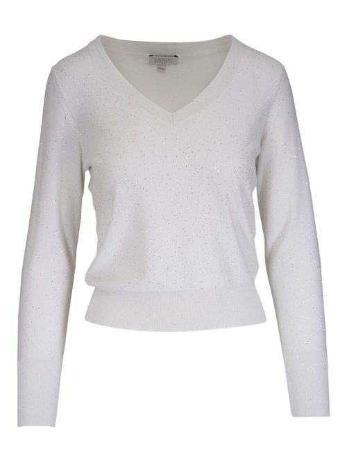 Kinross Cashmere V-neck jumper - White