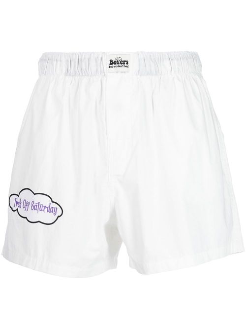 Logo-print boxer shorts - White