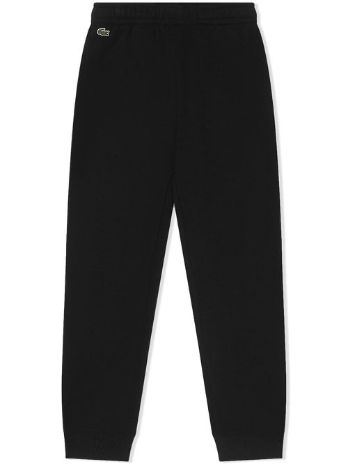 Logo-patch cotton track pants - Black