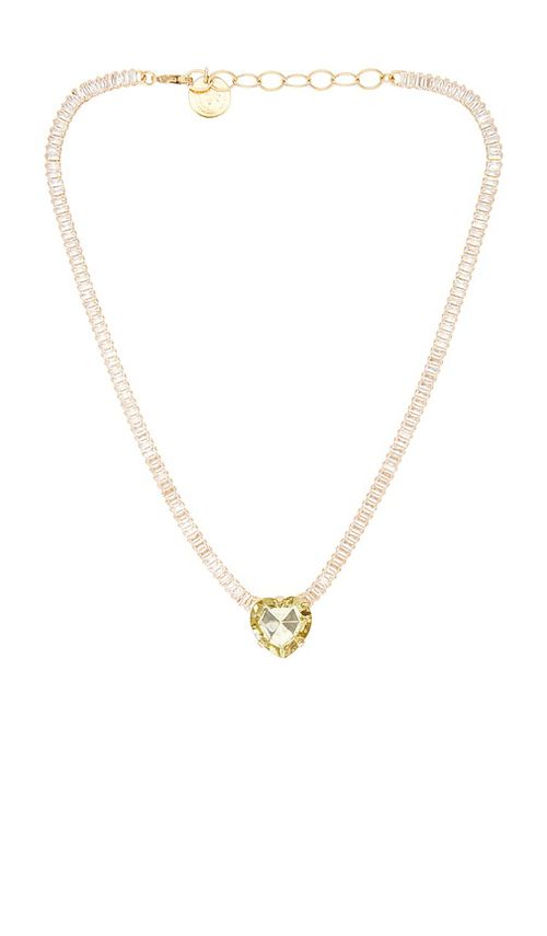 Anton Heunis Vintage Style Heart Necklace in Metallic Gold