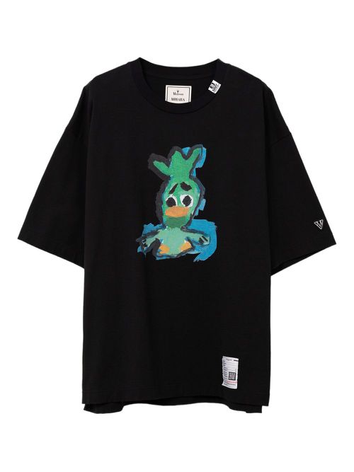 Leon duck-print T-shirt - Black