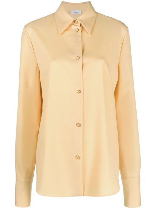 Long-sleeve piqué shirt - Neutrals