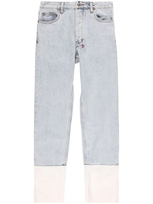 Low-rise straight jeans - Blue