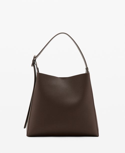 Women's Buckle Shopper Bag - Chocolate
