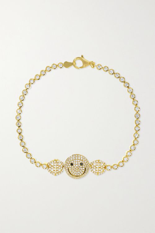 2b Happy Medium 18-karat Gold Diamond Bracelet - One size