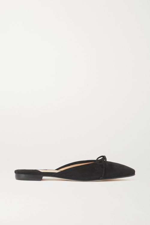 Ballerimu Bow-detailed Suede Mules