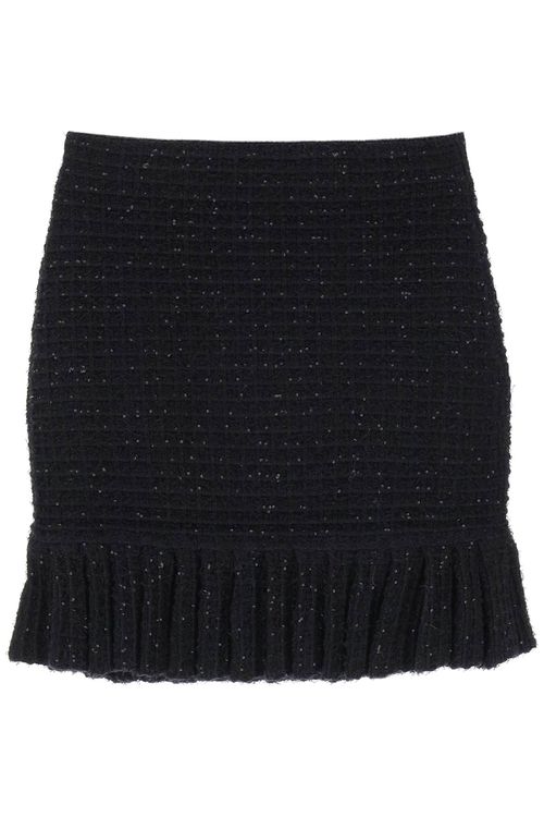 Knitted Mini Skirt In Sequin Knit