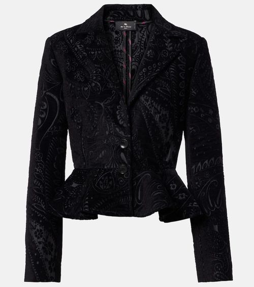 Paisley peplum blazer