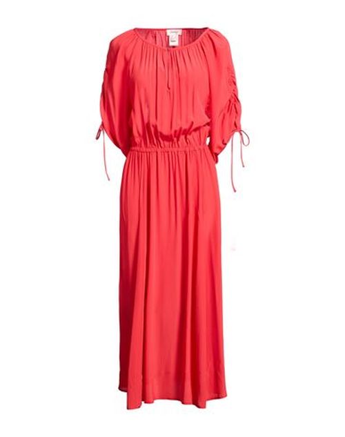 Woman Midi dress Coral Size 4 Acetate, Silk