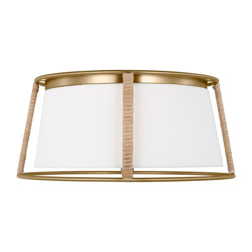 Cortes 2-Light Flushmount Ceiling Light in Satin Bra